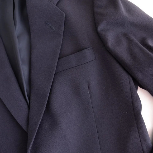 Vintage Farah Clothing Company Navy Double Button 100% Wool Blazer Size 40R - Picture 11 of 16